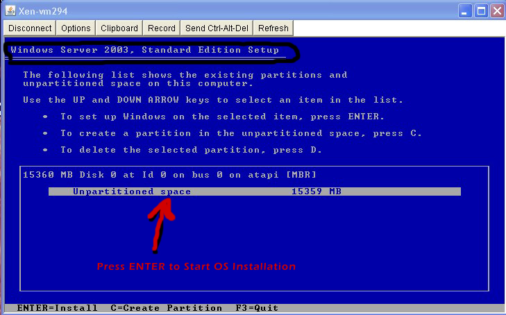 Partition selection